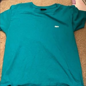 Turquoise Obey shirt